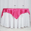 Satin 60"x60" Table Overlay Square Tablecloth Fuchsia - Smooth Silky Touch Table Cover