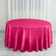 Satin 120" Round Tablecloth Fuchsia - Stylish Seamless Table Cover