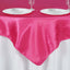 Satin 60"x60" Table Overlay Square Tablecloth Fuchsia - Smooth Silky Touch Table Cover