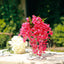 5 Pack 44" Silk Hanging Wisteria Flower Garland Vines in Fuchsia, 3 Strands in 1 Bush