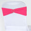 5 Pack Stretch Spandex Chair Sashes Fuchsia - Fitted Finish Two Ply Heavy Duty Chair Bands 5"x12"