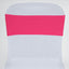 5 Pack Stretch Spandex Chair Sashes Fuchsia - Fitted Finish Two Ply Heavy Duty Chair Bands 5"x12"