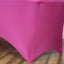 Stretch Spandex 6ft Rectangle Tablecloth Fuchsia - Durable Form-Fitting Table Cover