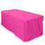 Fitted Polyester 72"x30" Rectangle Tablecloth Fuchsia - Durable Table Cover