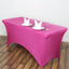 Stretch Spandex 6ft Rectangle Tablecloth Fuchsia - Durable Form-Fitting Table Cover