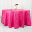 Taffeta 120" Round Tablecloth Fuchsia - Seamless Accordion Crinkle Table Cover