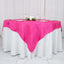 Taffeta 72"x72" Table Overlay Square Tablecloth Fuchsia - Accordion Crinkle Table Cover