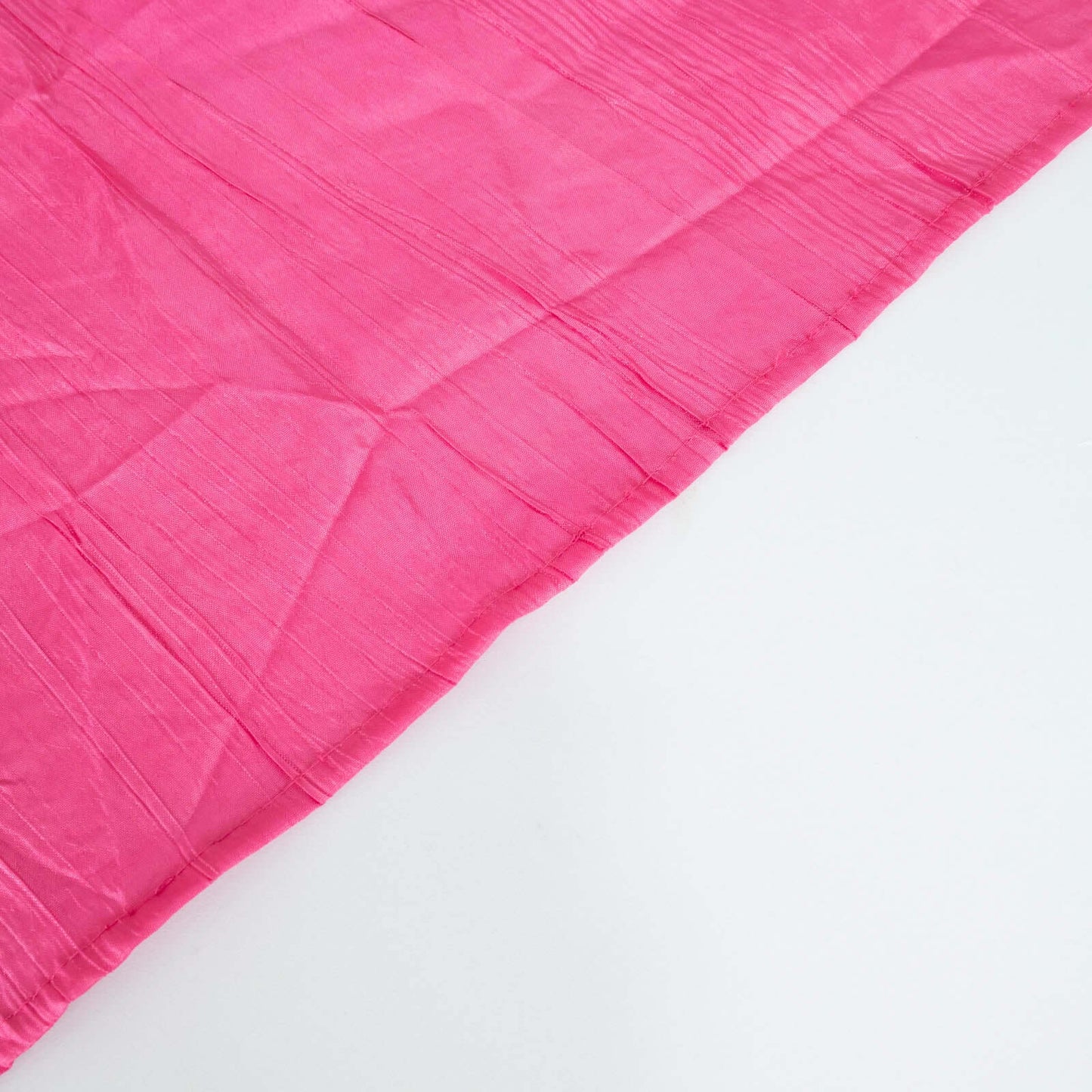 Taffeta 72"x72" Table Overlay Square Tablecloth Fuchsia - Accordion Crinkle Table Cover