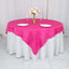 Taffeta 72"x72" Table Overlay Square Tablecloth Fuchsia - Accordion Crinkle Table Cover