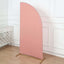 6ft Matte Dusty Rose Spandex Half Moon Chiara Backdrop Stand Cover, Custom Fitted Wedding Arch Cover