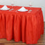Polyester 17ft Table Skirt Red - Classic Pleated Design