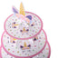 3-Tier Cardboard Cupcake Dessert Stand - Stable Treat Tower Display Holder for Unicorn Themed Girls Birthday Baby Shower Party Decor 15"