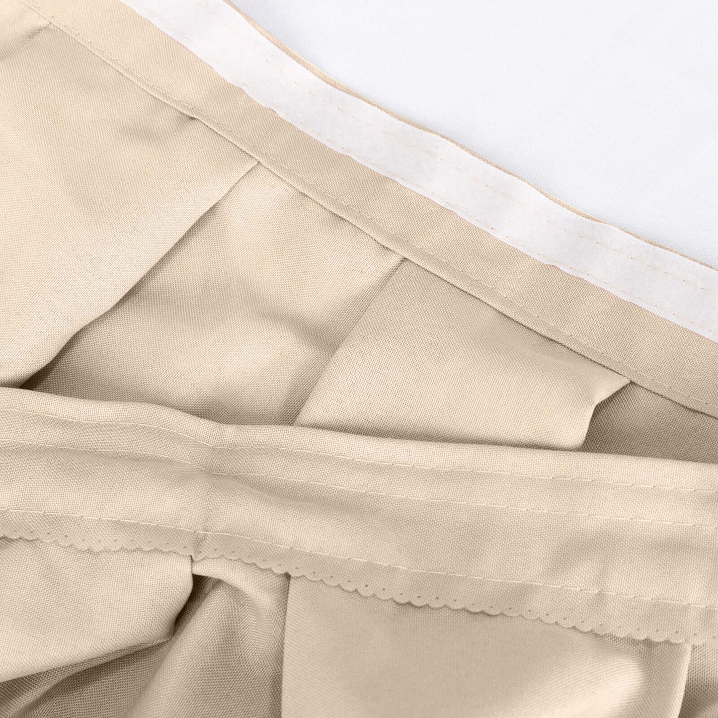 Polyester 21ft Table Skirt Nude - Classic Pleated Design
