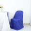 Polyester Slip On Folding Chair Covers Royal Blue - Stain-Resistant Reusable Durable Fabric