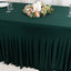 Spandex Rectangle 72"x30" Table Skirt Hunter Emerald Green with Wavy Skirt-Like Effect Table Cover