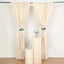 2 Pack Beige Polyester Event Curtain Drapes, 10ftx8ft Backdrop Event Panels With Rod Pockets 130 GSM