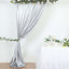 8ftx10ft Silver Satin Event Curtain Drapes, Backdrop Event Panel