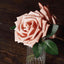 24 Roses 5" Dusty Rose Artificial Foam Flowers With Stem Wire and Leaves