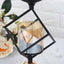 3-Tier Candle Holder Black Geometric Design with Amber Glass Votives & Gold Trim - Modern Decor for Weddings 28" Tall