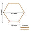 Hexagon Wedding Arch Table Centerpiece Metal Gold - Self-Standing Geometric Flower Balloon Stand 21"