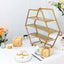 3-Tier Metal Hexagon Cupcake Stand Matte Gold - Stylish Geometric Dessert Holder Appetizer Display for Modern Weddings Dessert Buffets & Celebrations 21"