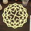 6-Pack Disposable Table Placemats in Metallic Gold Laser Cut Geometric Star Design - 700GSM Cardboard Placemats for Glamorous Table Settings 13"