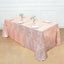 Sequin 90"x132" Rectangle Tablecloth Rose Gold - Seamless Diamond Table Cover