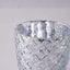 6-Pack Mercury Glass Votive Candle Holders Metallic Silver with Assorted Geometric Designs - Tealight Holders 3"