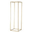 2-Pack Wedding Flower Stand Gold Metal Geometric Column Frame Rectangular - Versatile Floral Pedestal for Sophisticated Arrangements 40"