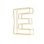 8" Tall Gold Freestanding 3D Decorative Wire Letter, Wedding Centerpiece - E