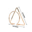 4 Pack Gold Geometric Metal Napkin Rings, Modern Nordic Napkin Holder Stands