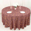 Polyester 120" Round Tablecloth Cinnamon Rose with Gold Foil Geometric Pattern Wrinkle-Resistant Seamless Table Cover