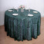 Sequin 120" Round Tablecloth Hunter Emerald Green - Seamless Diamond Glitz Table Cover