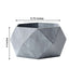 Geometric Planter Mini Cement Design Gray Finish - Concrete Succulent Flower Pot 7"