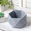 Geometric Planter Mini Cement Design Gray Finish - Concrete Succulent Flower Pot 7"
