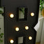Giant LED Marquee Light Up Letter ’B’ Black 4ft Pre-Cut Foam Board with 10 Warm White Battery Operated LEDs Glue Gun