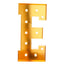 Giant LED Marquee Light Up Letter ’E’ Gold 4ft Pre-Cut Foam Board with 10 Warm White Battery Operated LEDs Glue Gun