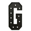 Giant LED Marquee Light Up Letter ’G’ Black 4ft Pre-Cut Foam Board with 10 Warm White Battery Operated LEDs Glue Gun