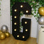 Giant LED Marquee Light Up Letter ’G’ Black 4ft Pre-Cut Foam Board with 10 Warm White Battery Operated LEDs Glue Gun