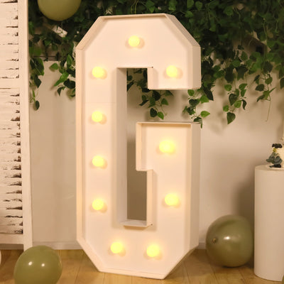 Giant LED Marquee Light Up Letter ’G’ White 4ft Pre-Cut Foam Board with 10 Warm White Battery Operated LEDs Glue Gun