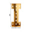 Giant LED Marquee Light Up Letter ’I’ Gold 4ft Pre-Cut Foam Board with 10 Warm White Battery Operated LEDs Glue Gun