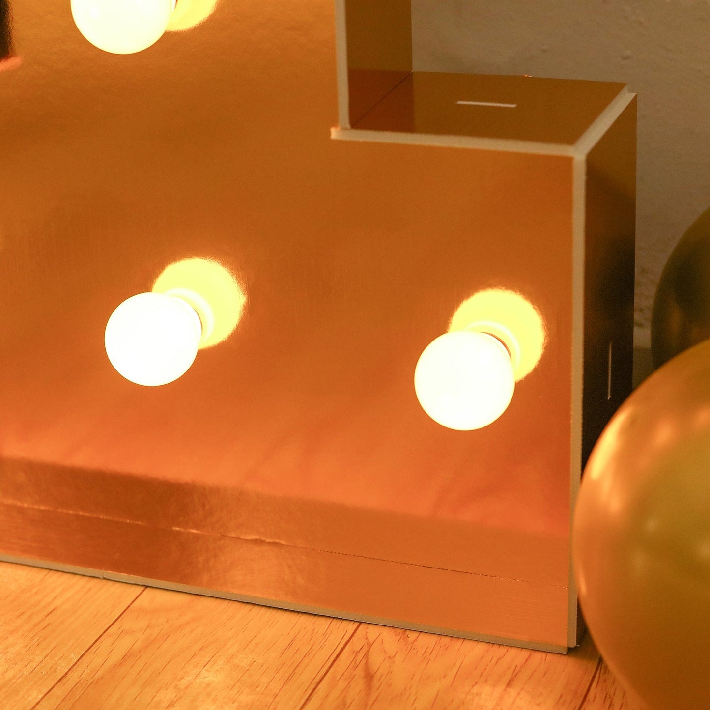 Giant LED Marquee Light Up Letter ’I’ Gold 4ft Pre-Cut Foam Board with 10 Warm White Battery Operated LEDs Glue Gun