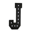 Giant LED Marquee Light Up Letter ’J’ Black 4ft Pre-Cut Foam Board with 10 Warm White Battery Operated LEDs Glue Gun