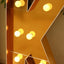 Giant LED Marquee Light Up Letter ’K’ Gold 4ft Pre-Cut Foam Board with 10 Warm White Battery Operated LEDs Glue Gun