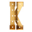 Giant LED Marquee Light Up Letter ’K’ Gold 4ft Pre-Cut Foam Board with 10 Warm White Battery Operated LEDs Glue Gun