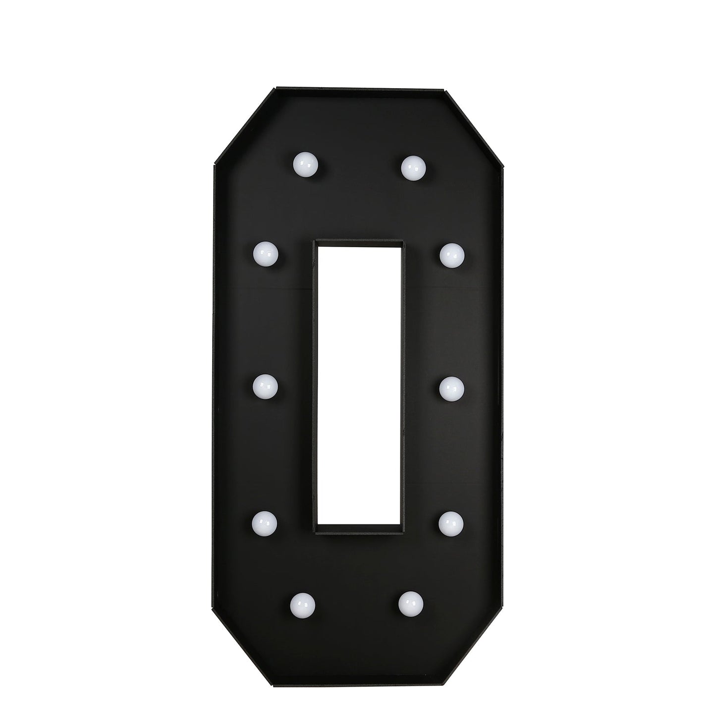 Giant LED Marquee Light Up Letter ’O’ Black 4ft Pre-Cut Foam Board with 10 Warm White Battery Operated LEDs Glue Gun