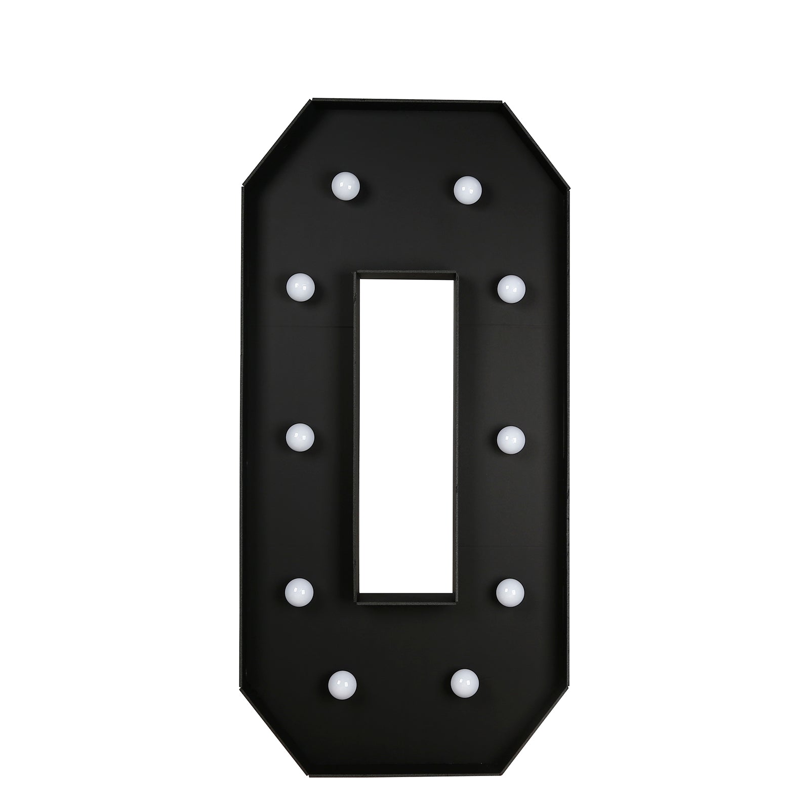 Giant LED Marquee Light Up Letter ’O’ Black 4ft Pre-Cut Foam Board with 10 Warm White Battery Operated LEDs Glue Gun