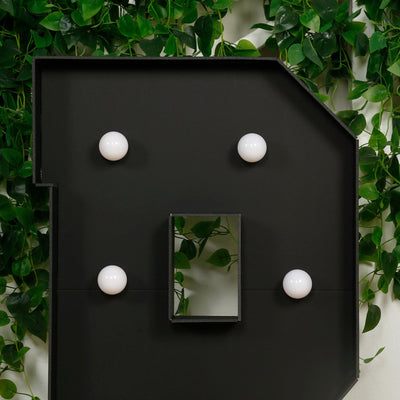 Giant LED Marquee Light Up Letter ’R’ Black 4ft Pre-Cut Foam Board with 10 Warm White Battery Operated LEDs Glue Gun