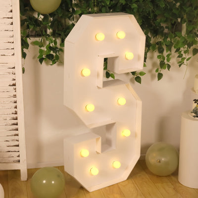 Giant LED Marquee Light Up Letter ’S’ White 4ft Pre-Cut Foam Board with 10 Warm White Battery Operated LEDs Glue Gun