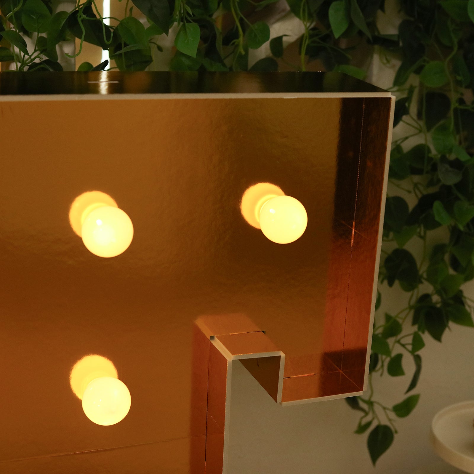 Giant LED Marquee Light Up Letter ’T’ Gold 4ft Pre-Cut Foam Board with 10 Warm White Battery Operated LEDs Glue Gun